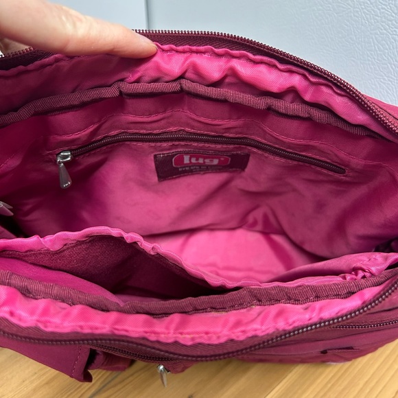 Lug Puddle Jumper Crossbody – Berry / Wine – 10 Pockets + Bottle Holder - Picture 9 of 12